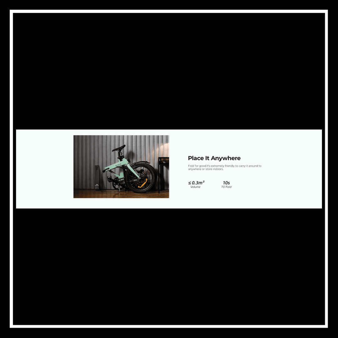 Engwe P20 electric bike displayed in a cozy space, emphasizing its portability and urban commuting features.