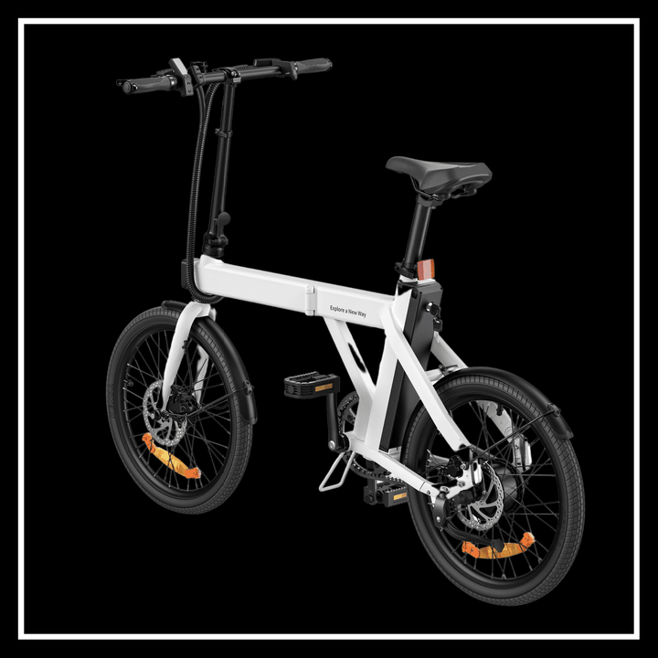 Engwe P20 electric bike in white color designed for urban commuting.
