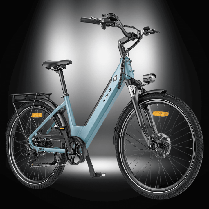 ENGWE P275 SE urban e-bike showcasing smart design, hydraulic disc brakes, and lightweight frame.