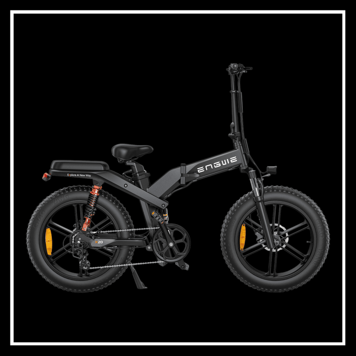 ENGWE X20 Folding Electric Bike featuring fat tires and a sleek design.