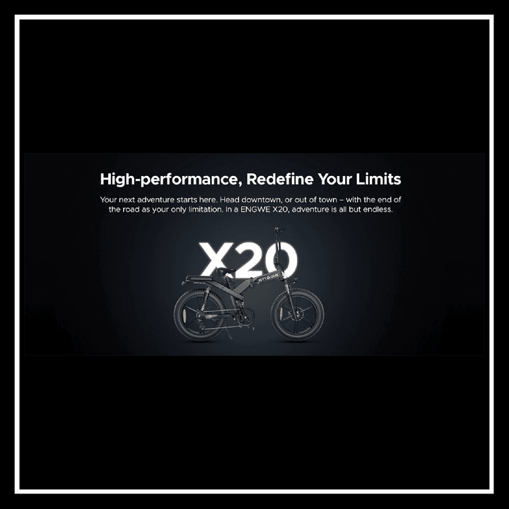 ENGWE X20 electric bike showcasing high-performance versatility and adventure potential.