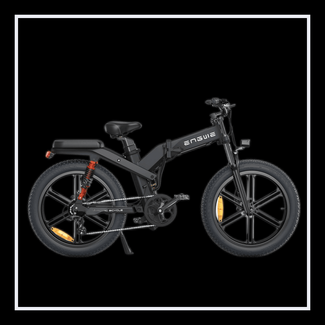 Engwe X26 electric bike showcasing its sleek design and all-terrain capabilities.