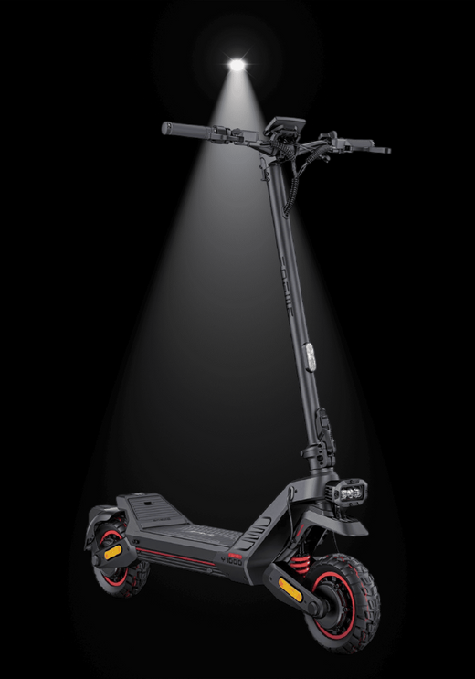 ENGWE Y1000 Electric Scooter illuminated in dark background showcasing its sleek design and advanced features.