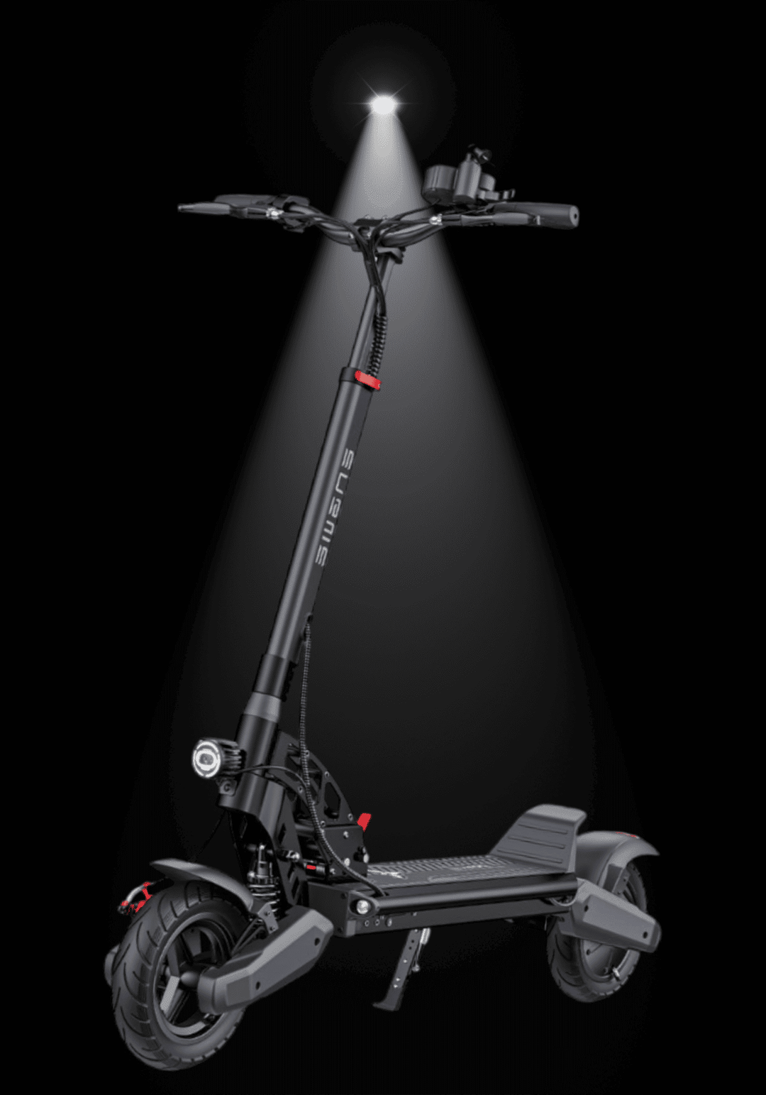 ELECTRIC SCOOTER ENGWE Y400 with sleek design and powerful motor illuminated by overhead light