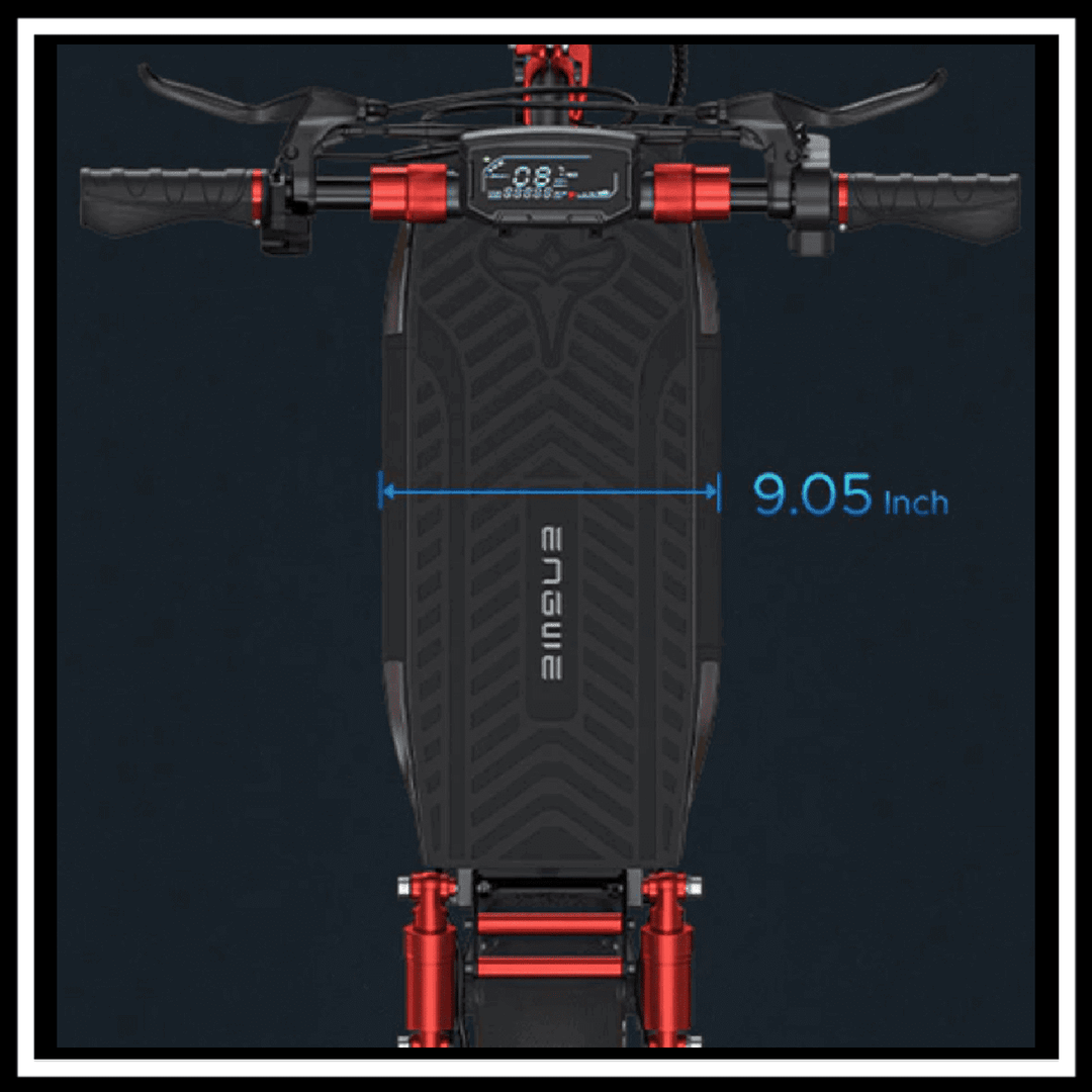 ENGWE Y600 S electric scooter top view showing 9.05 Inch deck size for urban mobility.