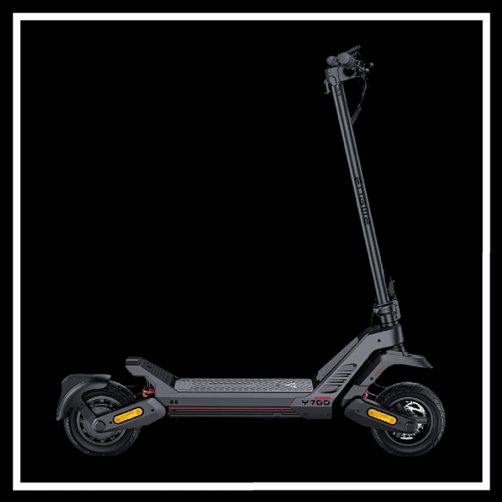 ENGWE Y700 Electric Scooter side view showcasing its sleek design and foldable features.