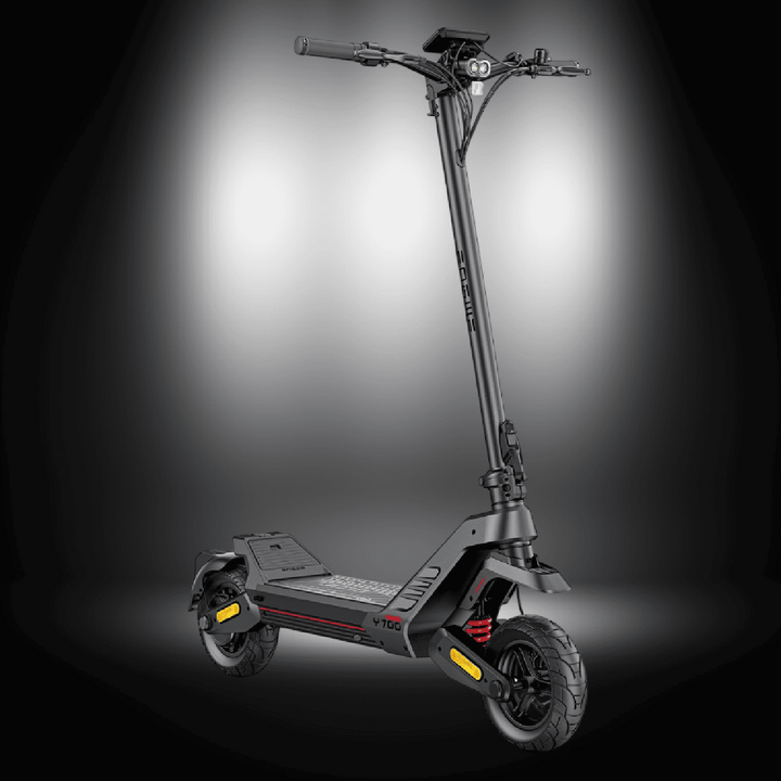 ENGWE Y700 Electric Scooter displayed against a dark background showcasing its sleek design and features.