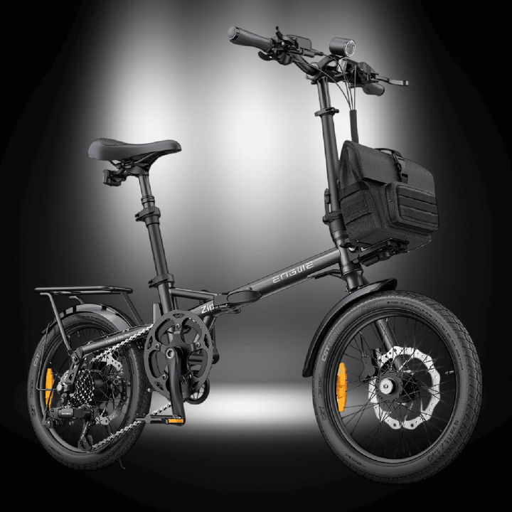 ENGWE ZIP ELECTRIC BIKE shown in a stylish design with folding frame and compact features suitable for urban commuting.