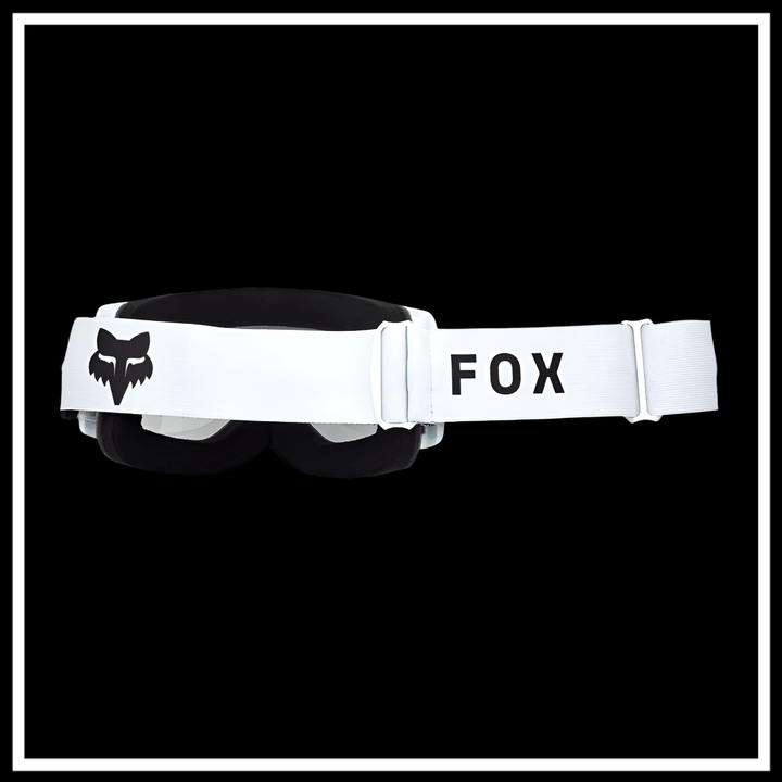 FOX RACING MAIN CORE GOGGLE - Rear view showcasing adjustable strap and logo details.