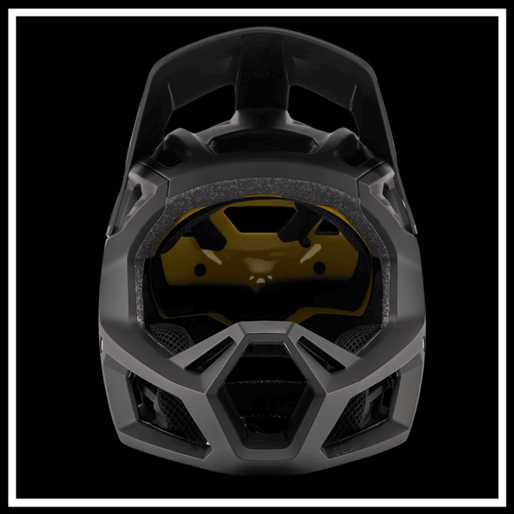 FOX RACING PROFRAME SURFACE HELMET interior view showing MIPS technology and ventilation design.