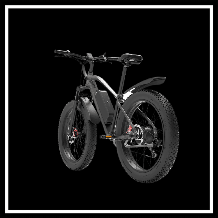 GOGOBEST GF600 PLUS 1000W electric bike with fat tires and dual suspension, ideal for all-terrain adventures.