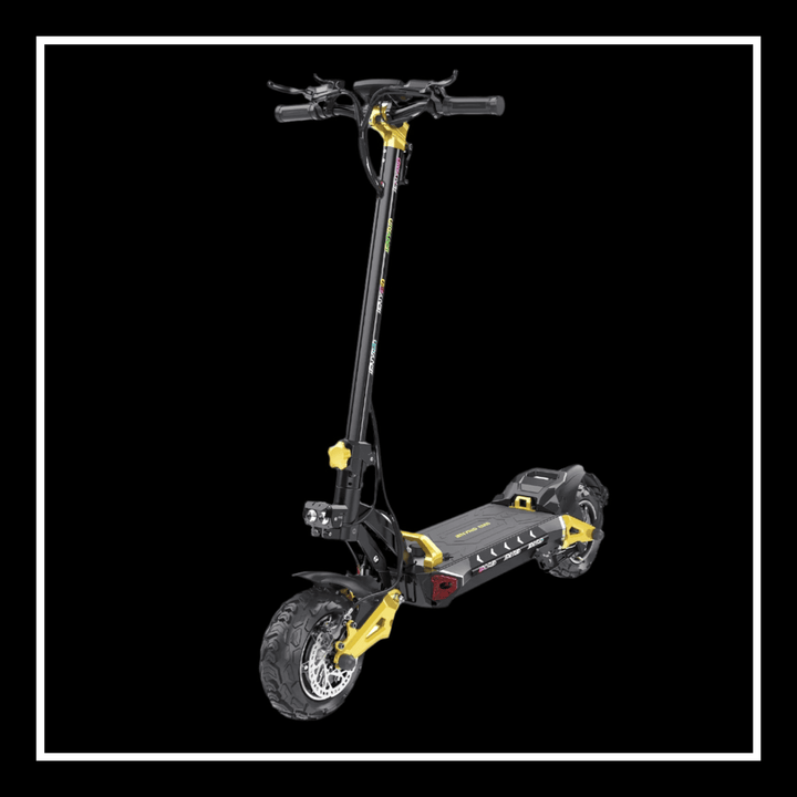 iENYRID ES60 electric scooter showcasing its robust design and off-road capabilities with dual motors and air tires.