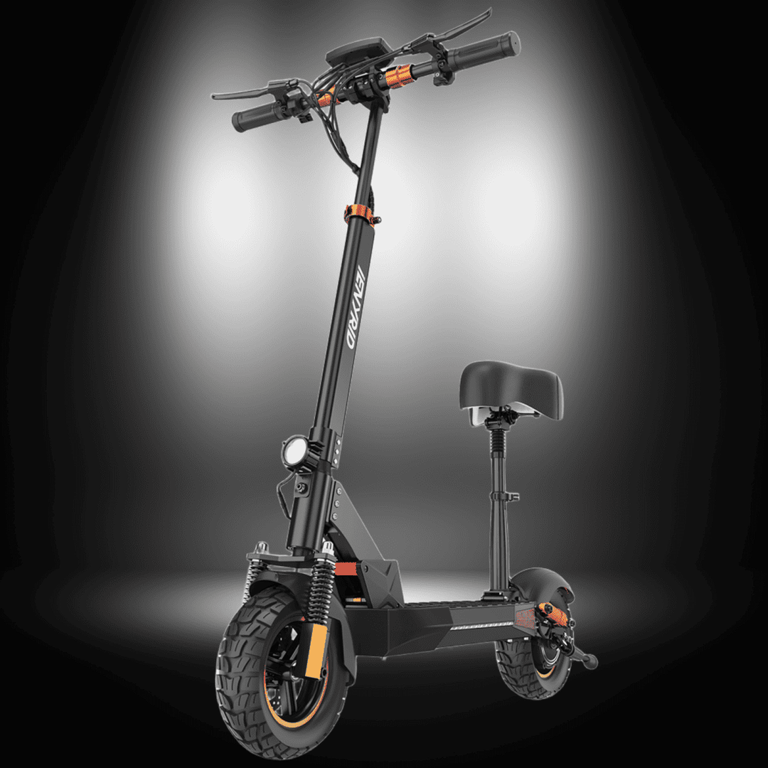🇮🇪🇪🇺🇬🇧🇺🇸 iENYRID M4 PRO S+ electric scooter with all-terrain tires and ergonomic seat, showcasing sleek design and powerful features.