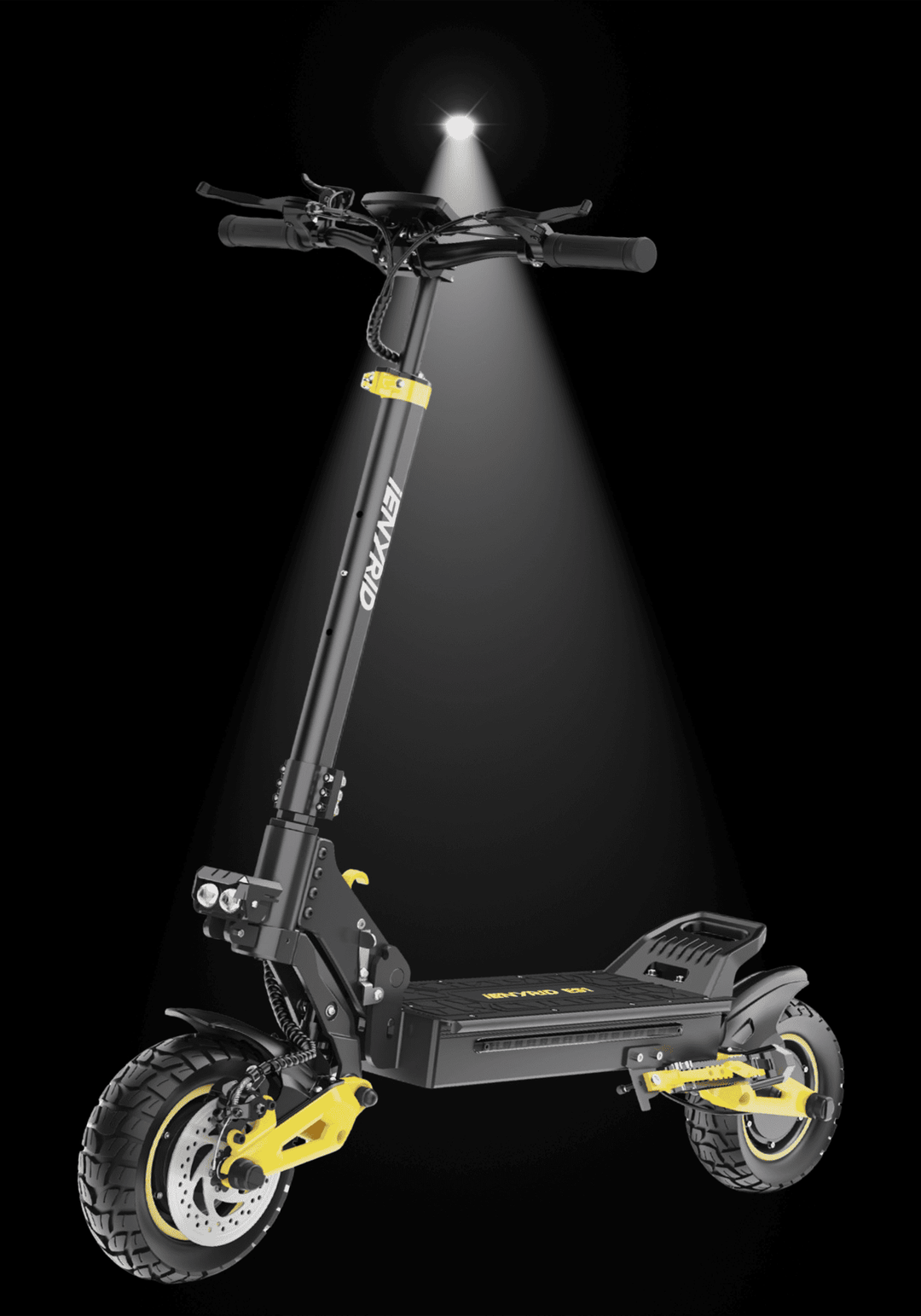 iENYRID ES1 Electric Scooter with 1200W motors and 10-inch tires, perfect for urban commuting and off-road adventures.