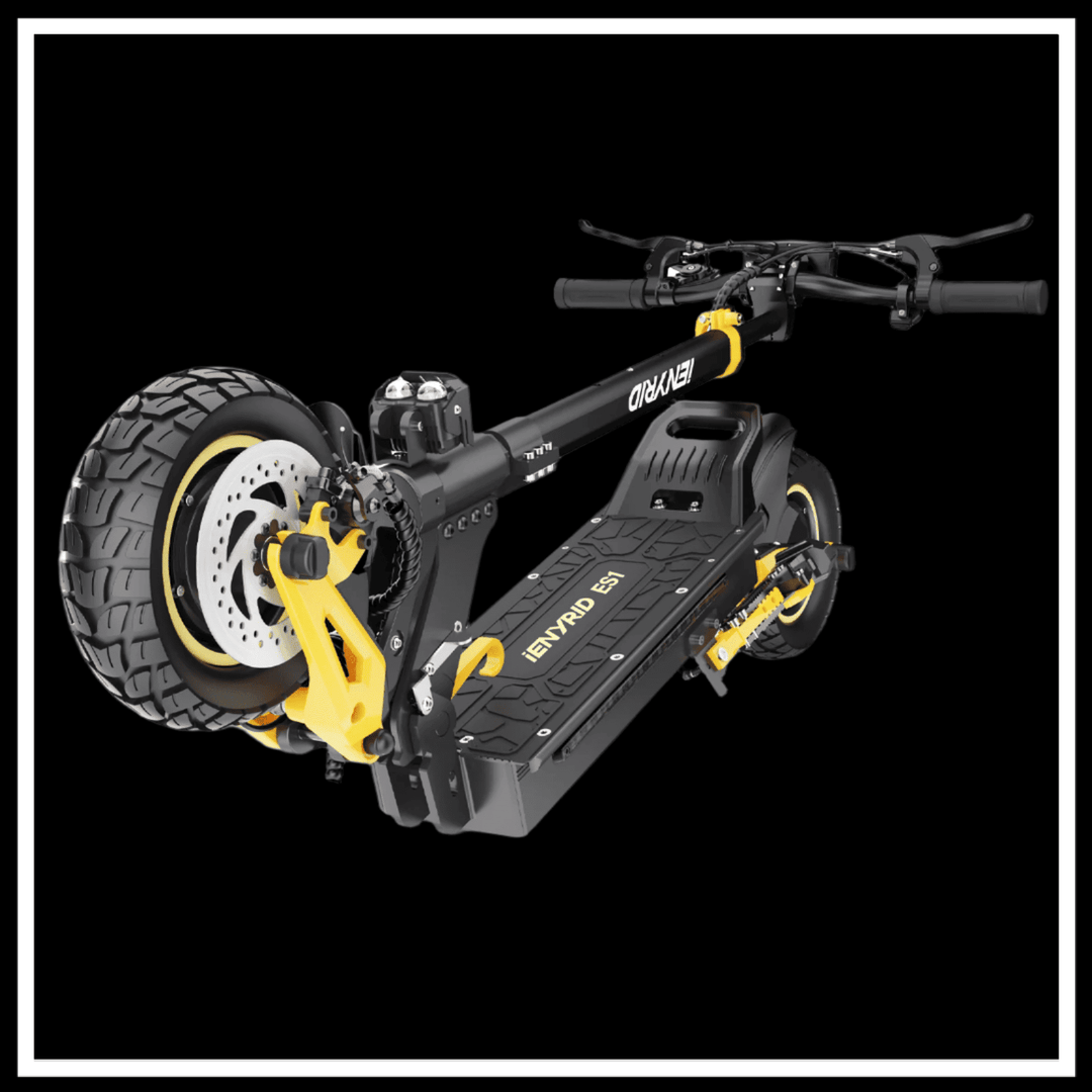 iENYRID ES1 electric scooter with dual motors and off-road tires, designed for speed and durability.