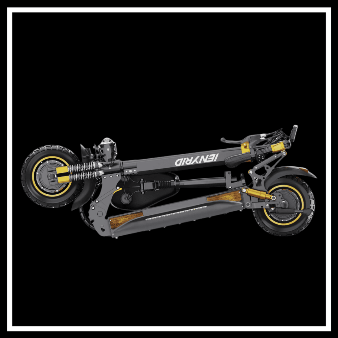 🇮🇪🇪🇺 iENYRID ES6 electric scooter folded design, showcasing its compact and portable features.