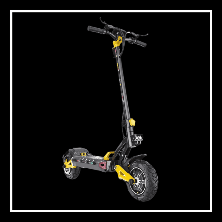 iENYRID ES60 electric scooter showcasing its black and yellow design with rugged tires.