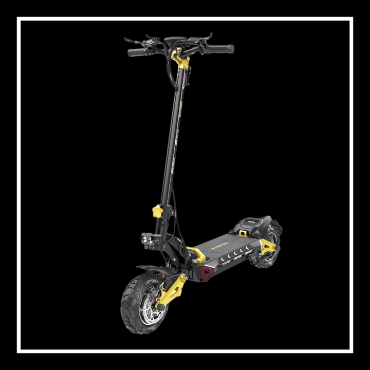 iENYRID ES60 electric scooter showcasing its robust design and off-road capabilities with dual motors and air tires.