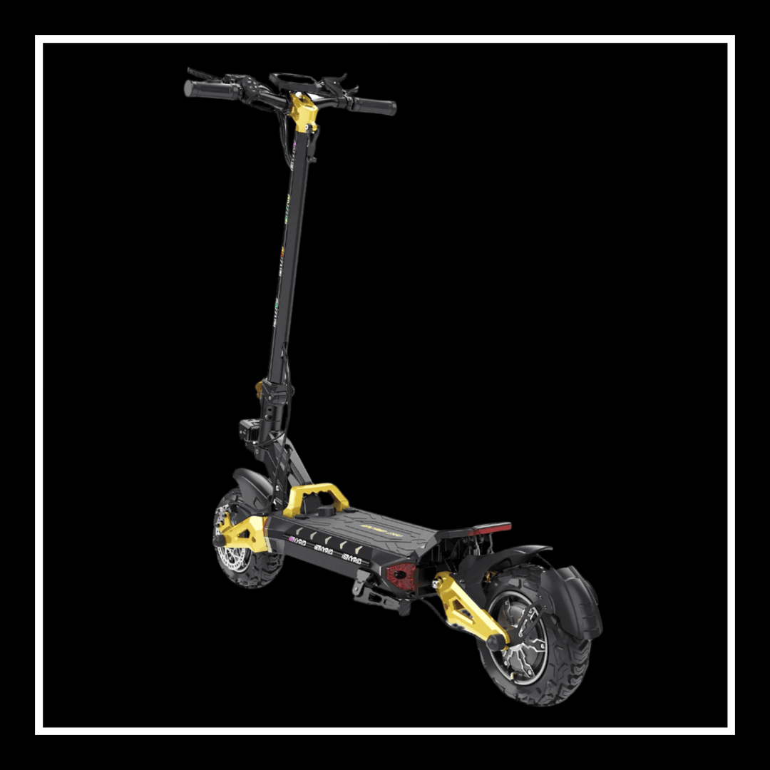🇮🇪🇪🇺🇬🇧 iENYRID ES60 electric scooter on a black background, showcasing its robust design and features.
