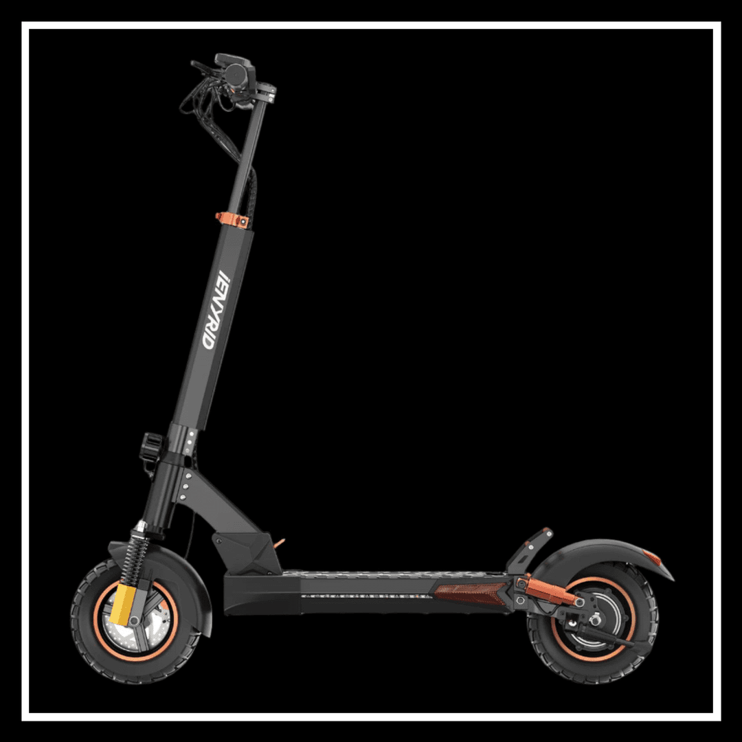 alt_tag: iENYRID M4 PRO S+ MAX electric scooter with powerful 800W motor and off road tires.