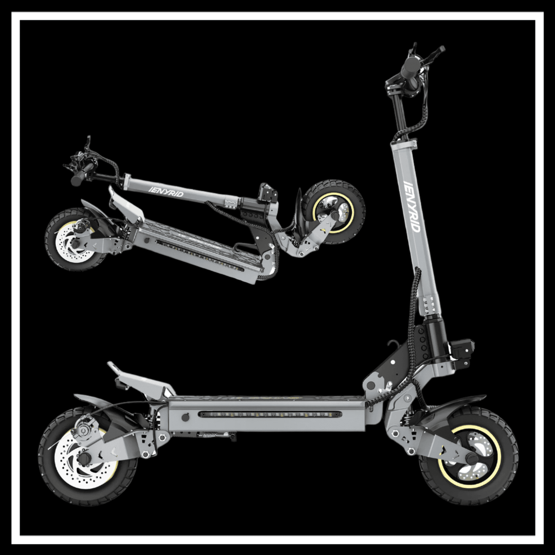 iENYRID S1 electric scooter with foldable design and 10-inch off-road tires for power and convenience.