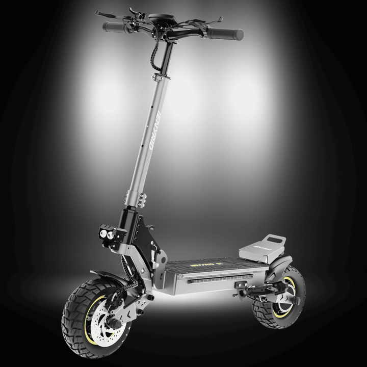 iENYRID S1 electric scooter with robust design and off-road tires, showcasing power and convenience.