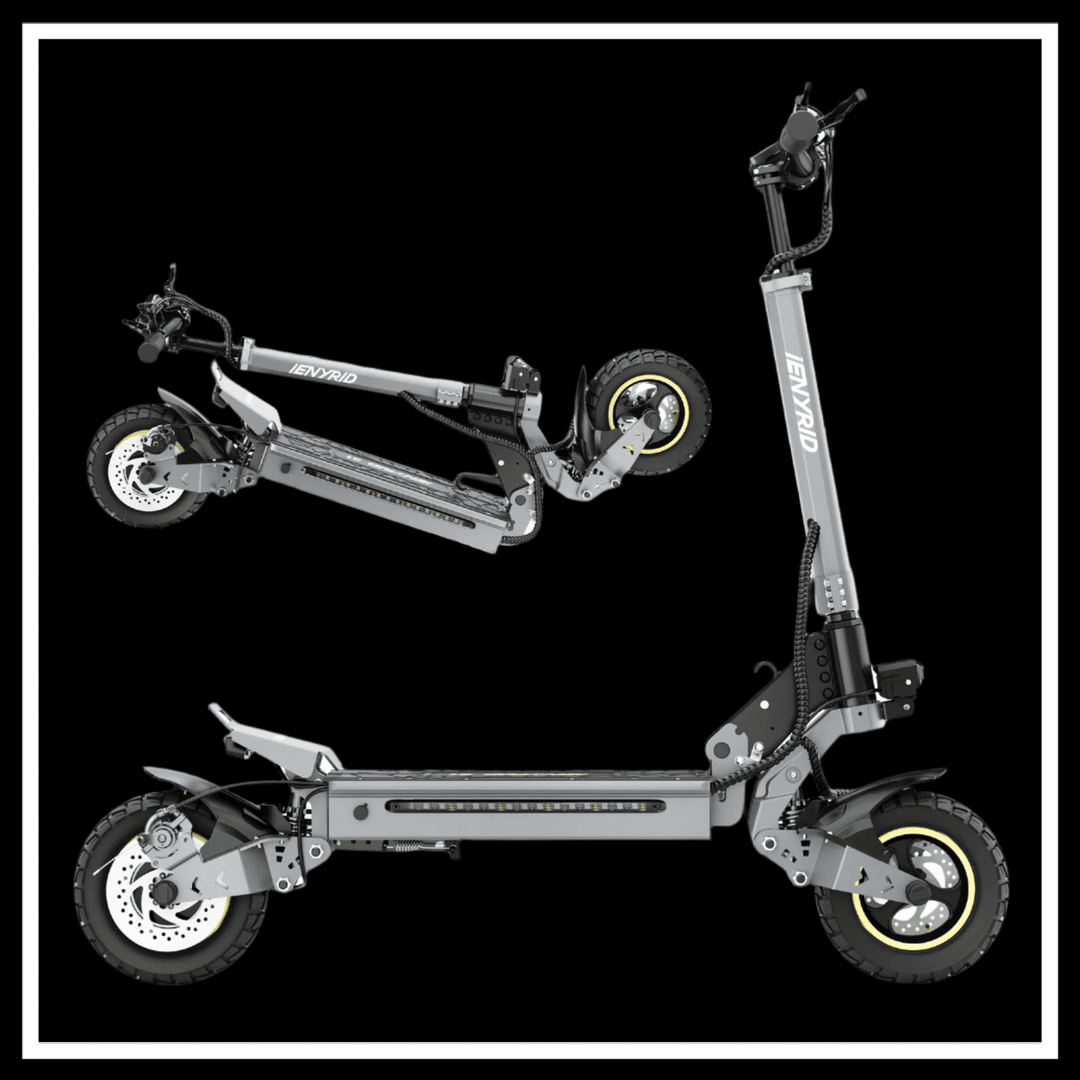iENYRID S1 electric scooter with foldable design and 10-inch off-road tires for power and convenience.