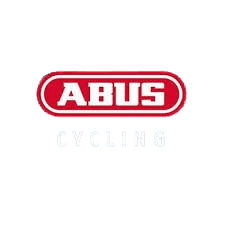ABUS Cycling logo featuring bold red letters on a black background.