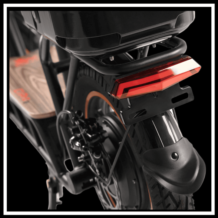 KUKIRIN C1 PRO rear view showcasing the sleek tail light and sturdy design for an electric scooter.