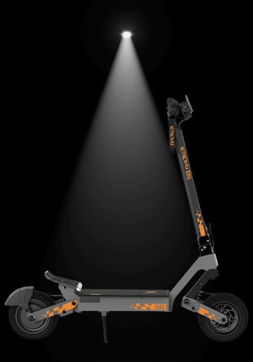 🇮🇪🇪🇺 KUKIRIN G2 electric scooter showcased under spotlight for a stylish look.