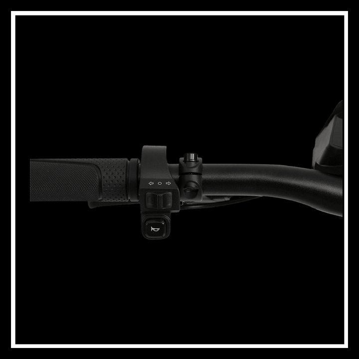 Handlebar controls of the 🇮🇪🇪🇺 KUKIRIN G2 electric scooter, featuring speed adjustment and sleek design.