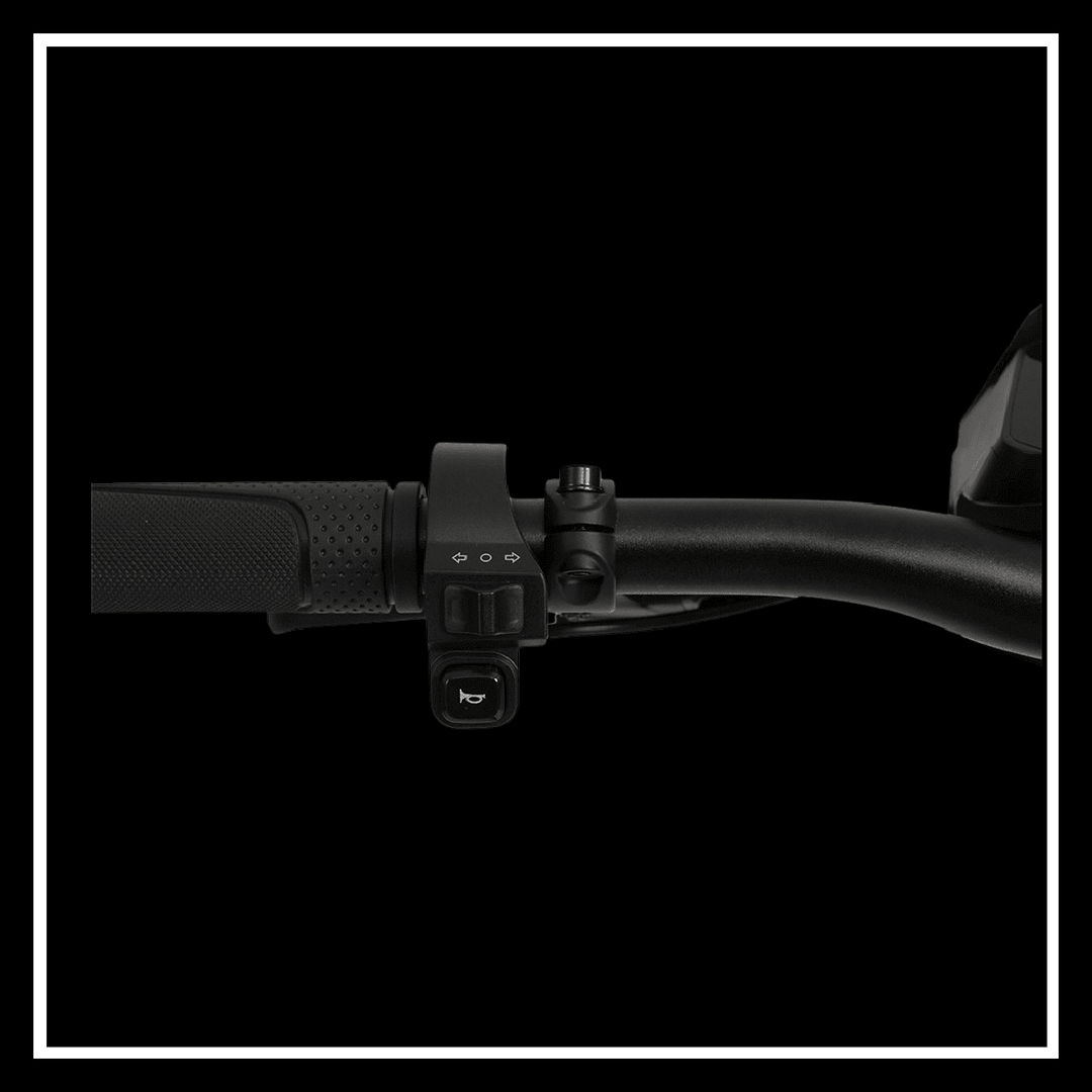 Handlebar controls of the 🇮🇪🇪🇺 KUKIRIN G2 electric scooter, featuring speed adjustment and sleek design.