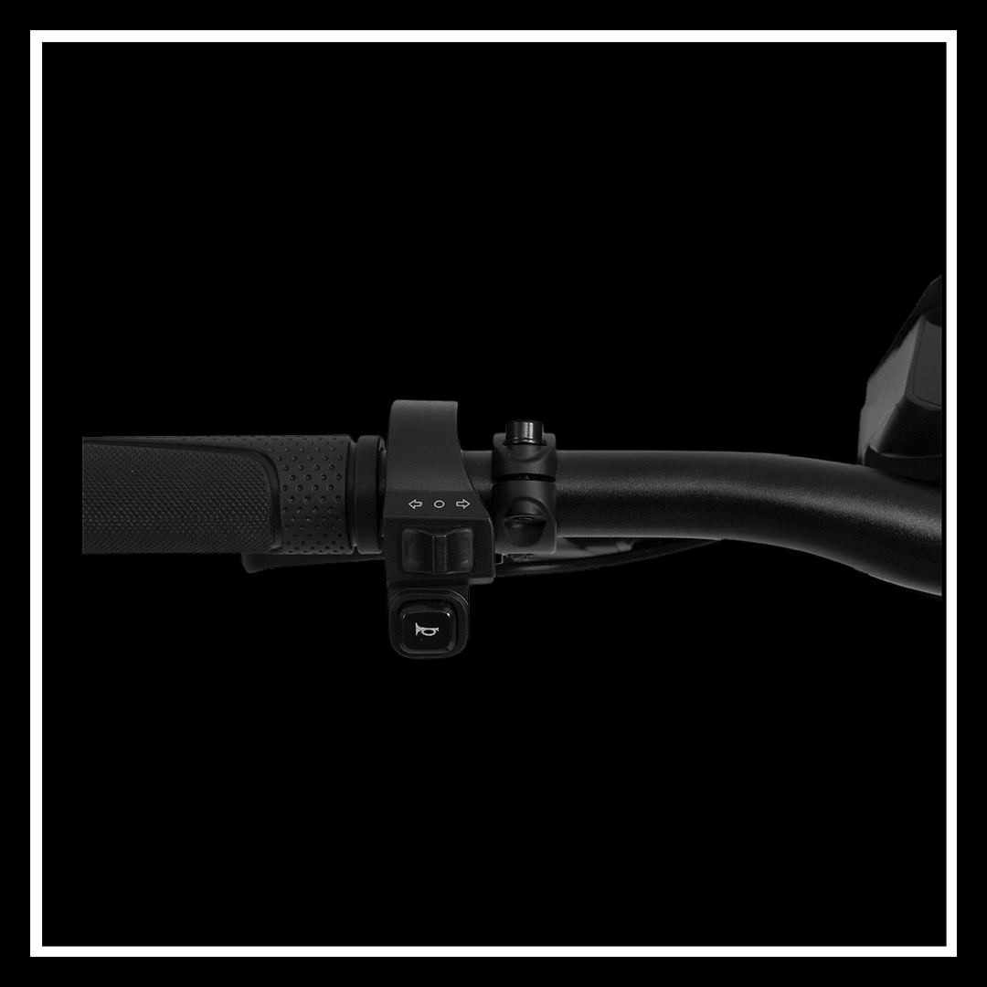 Handlebar controls of the 🇮🇪🇪🇺 KUKIRIN G2 electric scooter, featuring speed adjustment and sleek design.