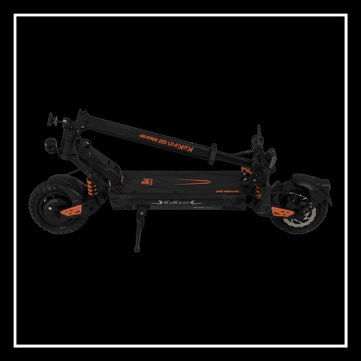 KUKIRIN G2 Master 2025 electric scooter in a folded position showcasing its compact design.