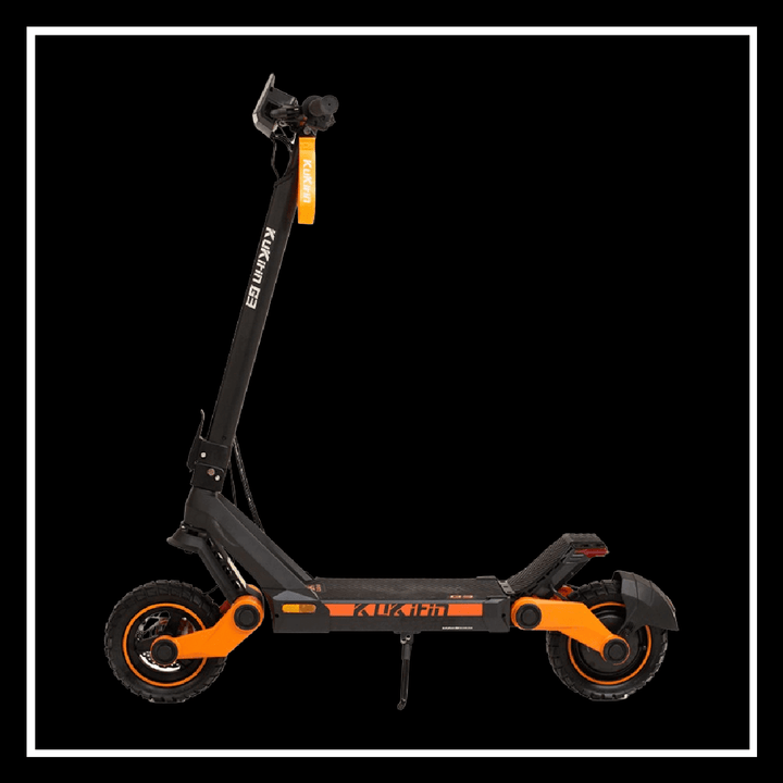 KUKIRIN G3 electric scooter showcased from the side, featuring a sleek design and off-road capabilities.