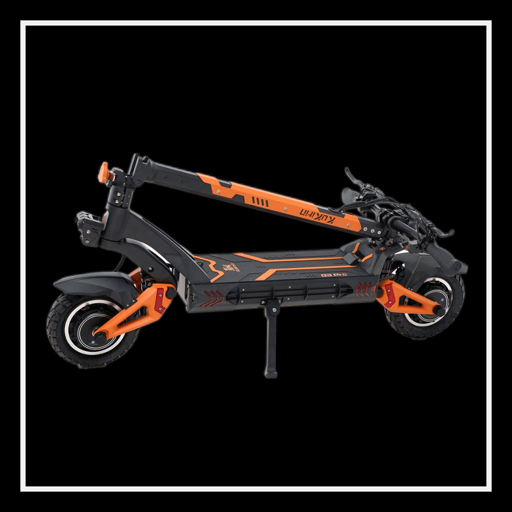 KUKIRIN G3 Pro electric scooter in folded position showcasing its durable and high-performance design.