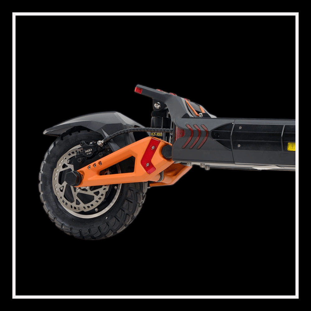 KUKIRIN G3 Pro electric scooter rear wheel and frame design showcasing off-road capabilities.