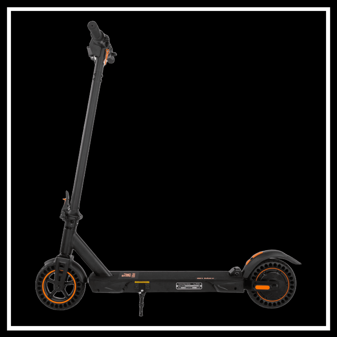 🇮🇪🇪🇺 KUKIRIN S1 MAX electric scooter side view with black and orange accents