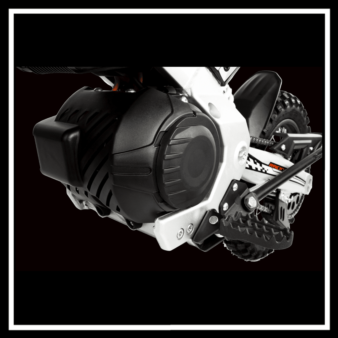 KUKIRIN X1 ELECTRIC DIRT BIKE close-up of the 1000W motor showcasing its design and engineering.