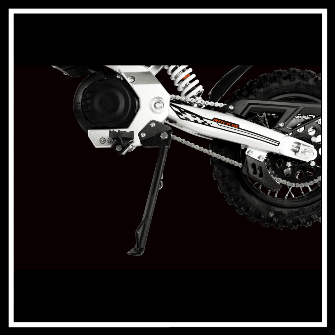 KUKIRIN X1 ELECTRIC DIRT BIKE side view showing 1000W motor and durable off-road features.