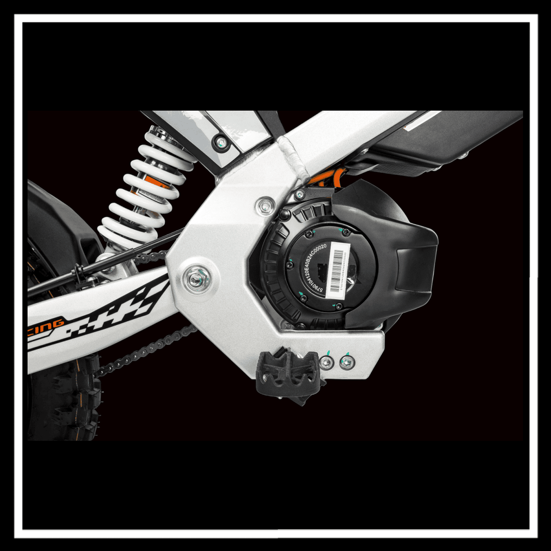 KUKIRIN X1 ELECTRIC DIRT BIKE showing 1000W motor and suspension details for off-road performance.