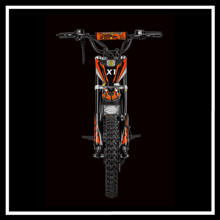 KUKIRIN X1 ELECTRIC DIRT BIKE front view showcasing its powerful design and rugged features.