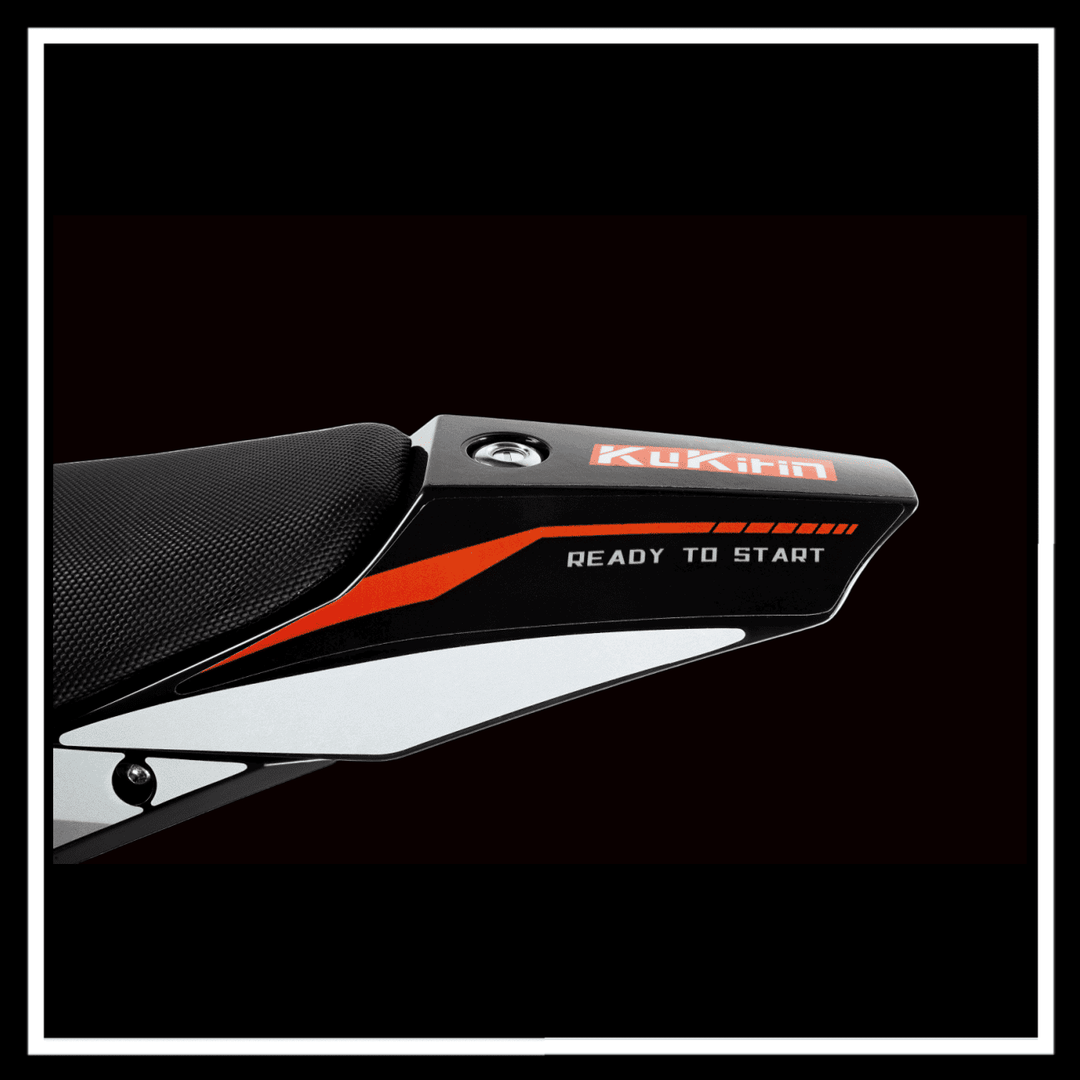 KUKIRIN X1 ELECTRIC DIRT BIKE side view showing the 'READY TO START' feature.