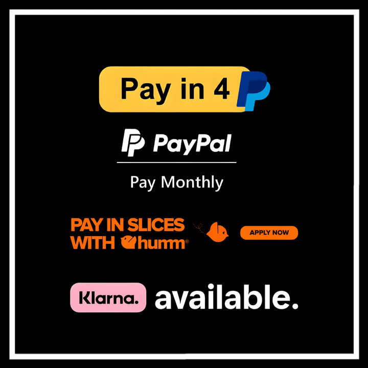 PayPal payment options including Pay in 4, Pay Monthly, Pay in Slices with humm, and Klarna available.