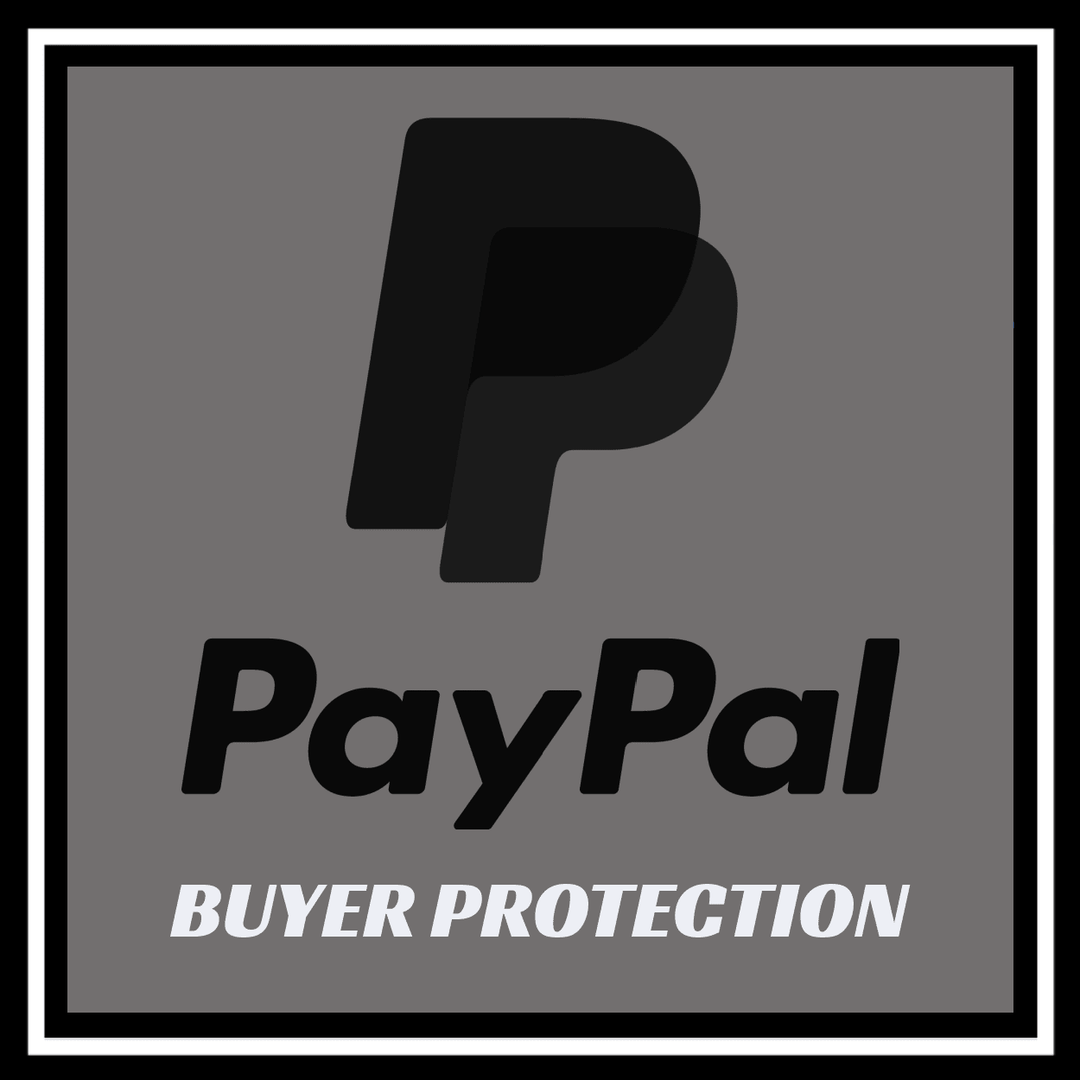 PayPal logo with text 'BUYER PROTECTION' promoting secure transactions for online purchases.