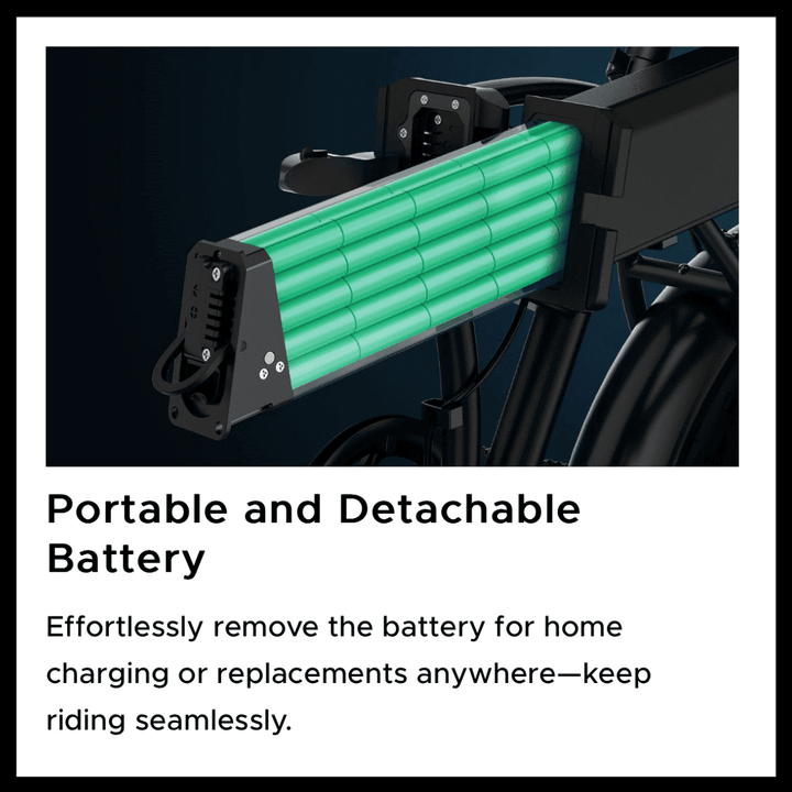 ENGWE EP-2 Pro With Throttle Electric Bike battery pack for easy detachment and charging.