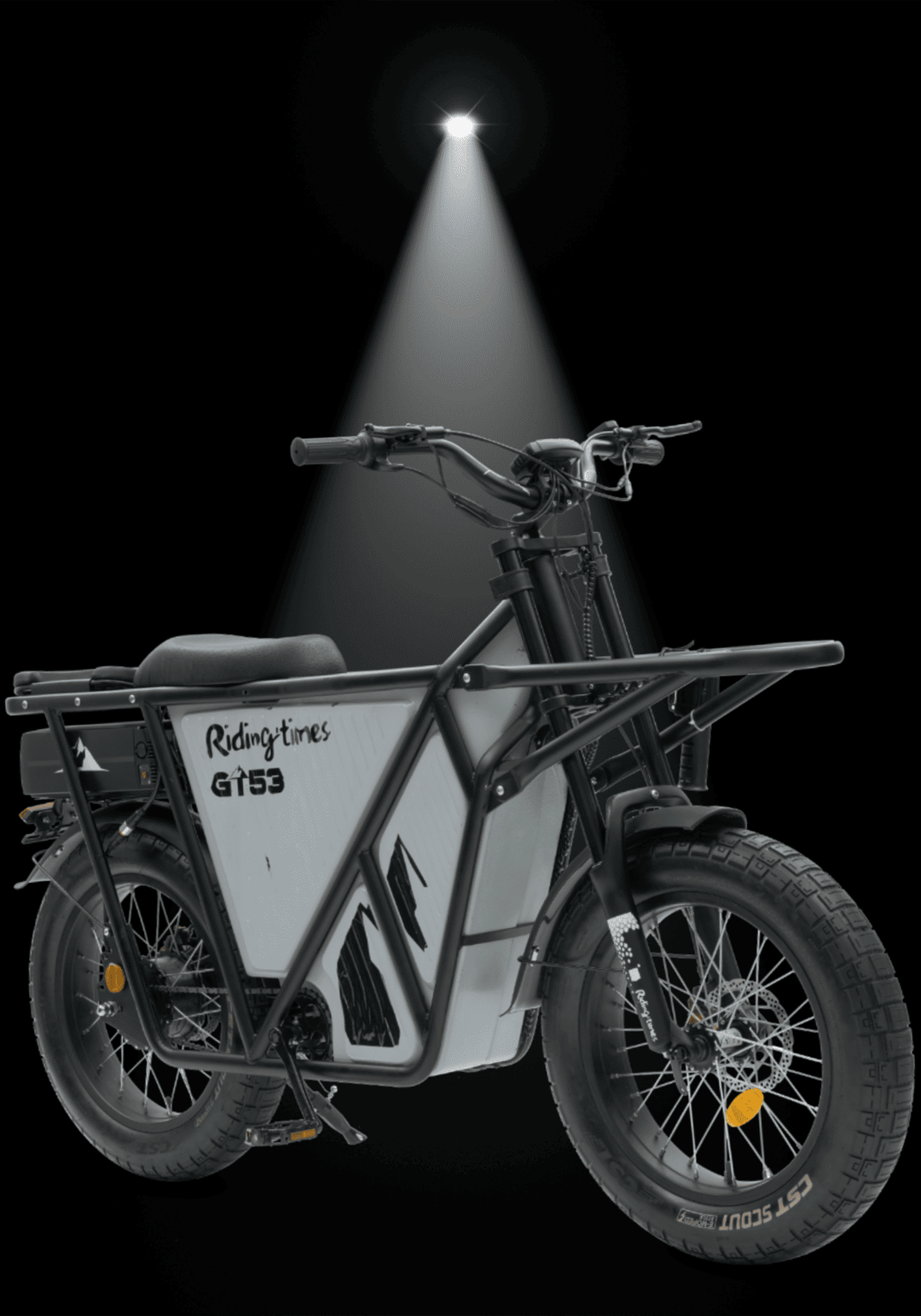 🇮🇪🇪🇺🇺🇸 GT53 2000W CARGO RIDING' TIMES E-BIKE showcasing its robust design and powerful features.