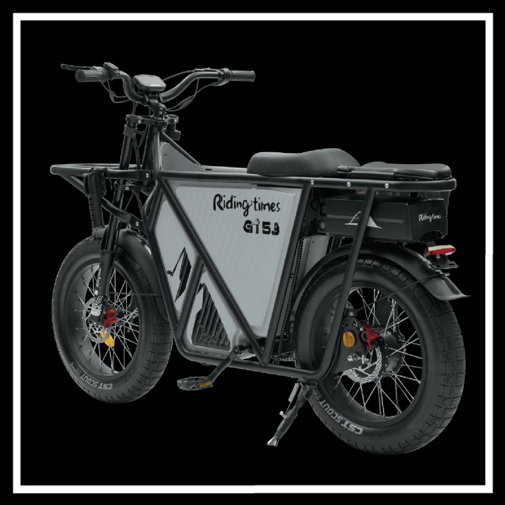 🇮🇪🇪🇺🇺🇸 GT53 2000W CARGO RIDING' TIMES E-BIKE showcased in sleek modern design.