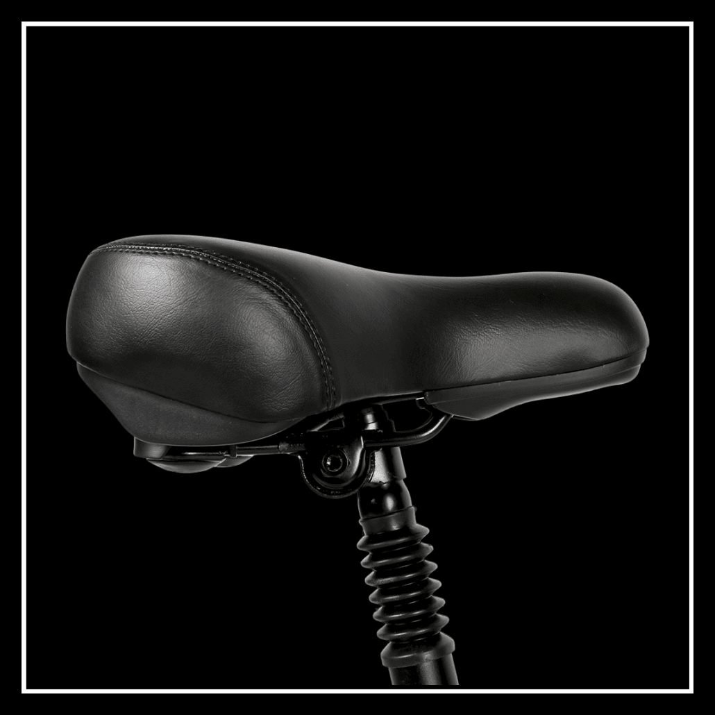SAMEBIKE 20LVXD30-II adjustable bike seat with cushioning for urban commuting comfort.