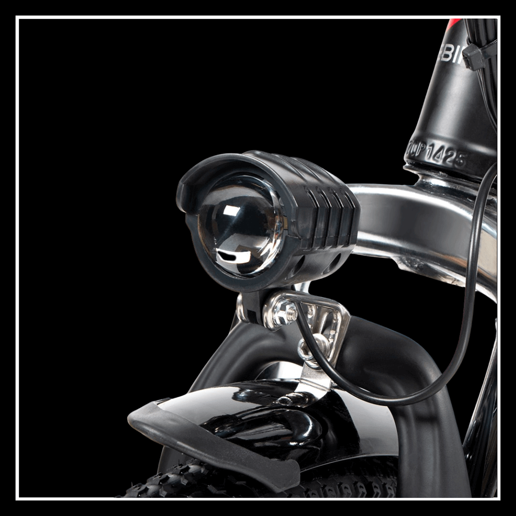 SAMEBIKE 20LVXD30-II electric bike front light designed for enhanced visibility and safety during night rides.